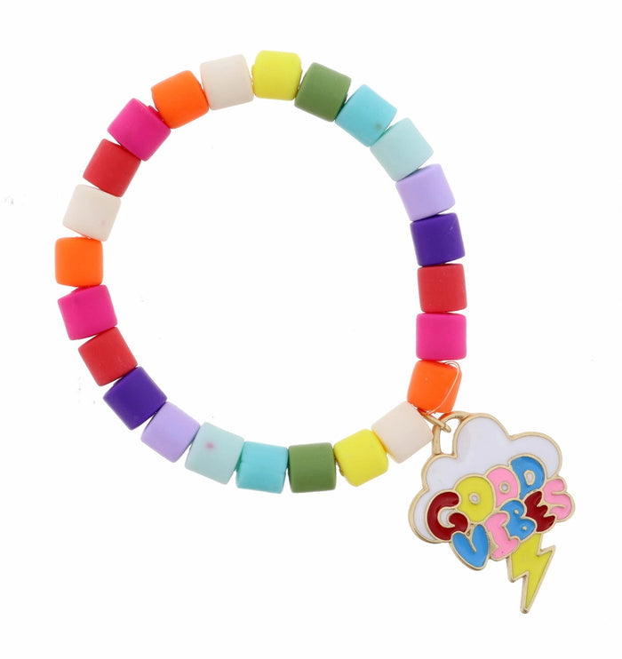 Kids Good Vibes Charm Bracelet #JM6480B-15