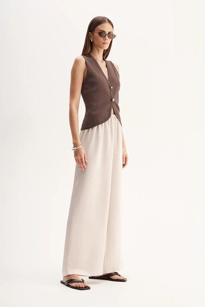 LANA KNIT VEST in Chocolate by Elka Collective