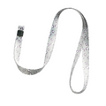 Coconut Lane sage leopard lanyard featuring gray and white cheetah pattern with a silver metal clasp.