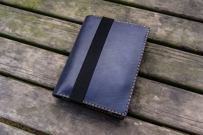 Leather Hobonichi Cousin A5 Planner Cover - Navy Blue
