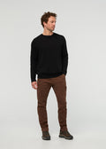 Men's Black Athletic Water Resistant Pant front full body