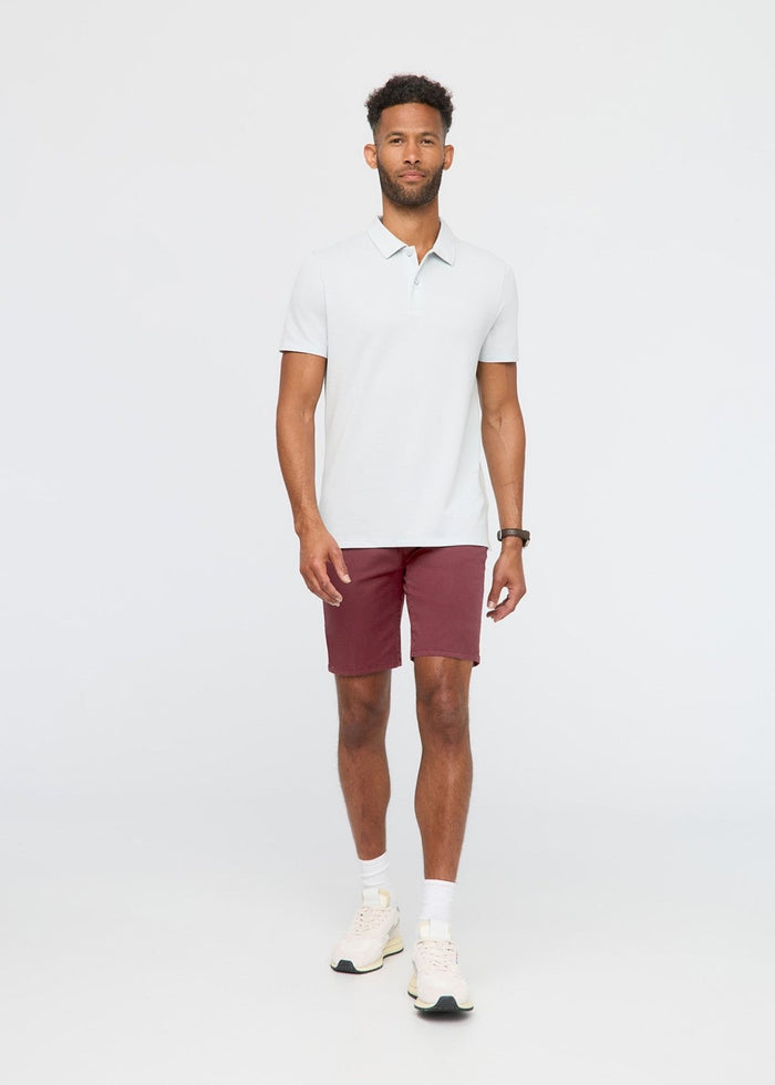 Men's Red Lightweight Shorts Slim Fit full body