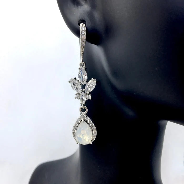 Pearl Wedding Jewelry - Opal Bridal Earrings