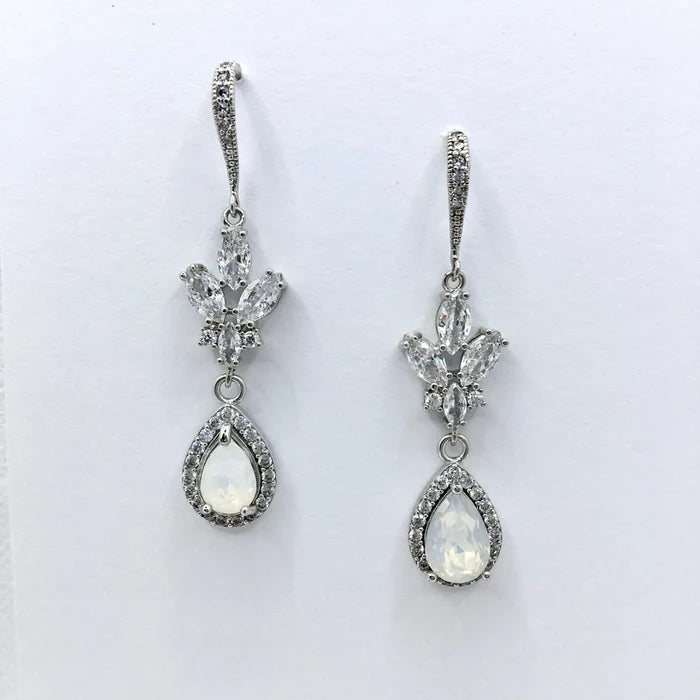 Pearl Wedding Jewelry - Opal Bridal Earrings