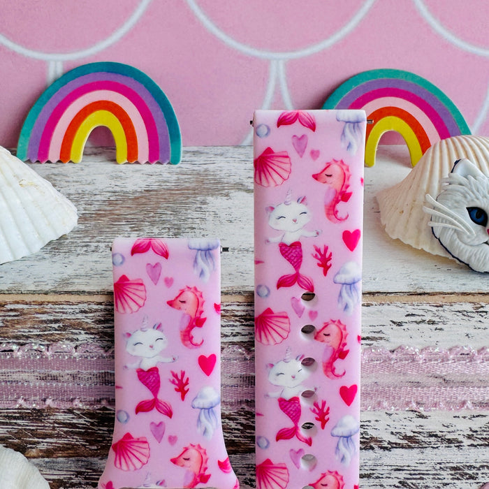 Meowmaid Magic Print Silicone Band For Samsung Watch
