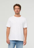 Men's White Midweight Slub Jersey Tee front