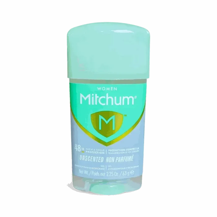 Mitchum Invisible Women Deodorant Unscented Antiperspirant Gel 63g for sensitive skin with 48-hour sweat and odor protection