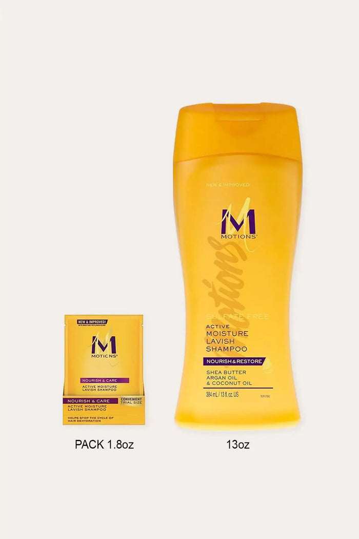 MOTIONS NOURISH & CARE ACTIVE MOISTURE LAVISH SHAMPOO MOTIONS