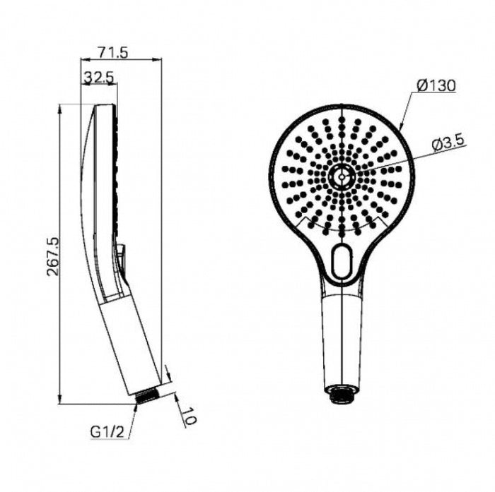 Nero Opal Hand Shower Head