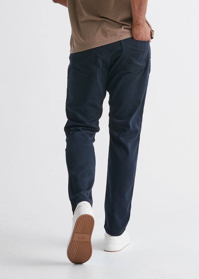 mens navy blue relaxed fit dress sweatpant back