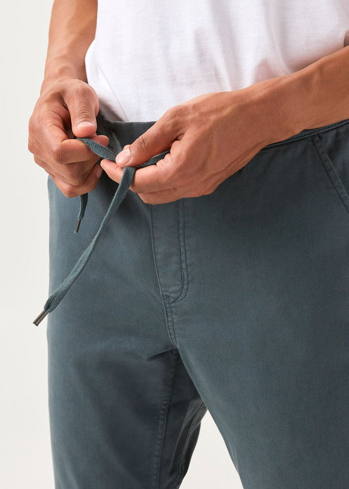 Men's Slate Blue Athletic Jogger front rope detail