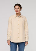 womens off-white moleskin overshirt front