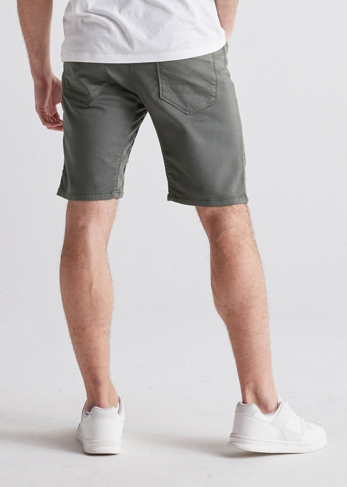 Men's Grey Slim Fit Stretch Short back