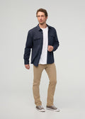 mens khaki slim straight dress sweatpant full body