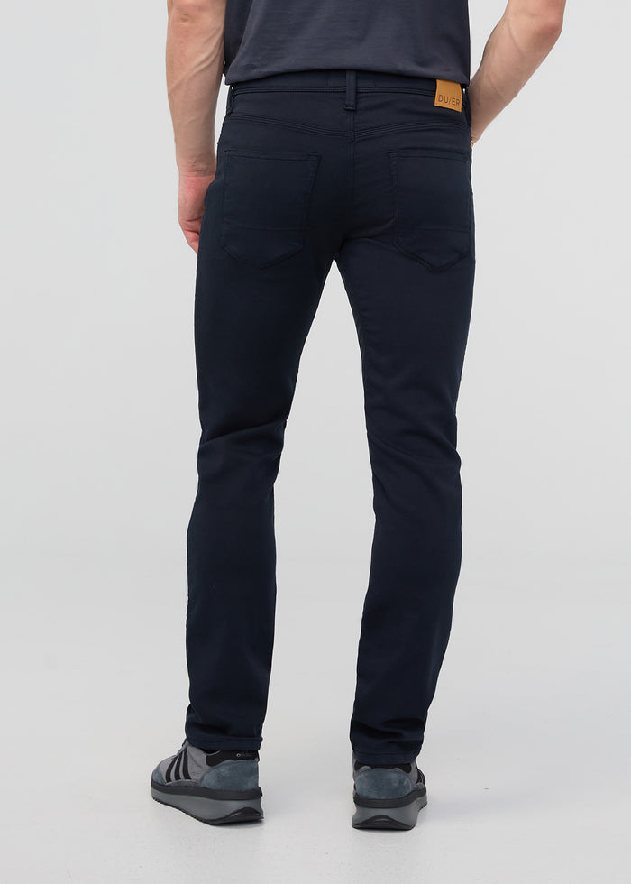 mens navy slim straight dress sweatpant back