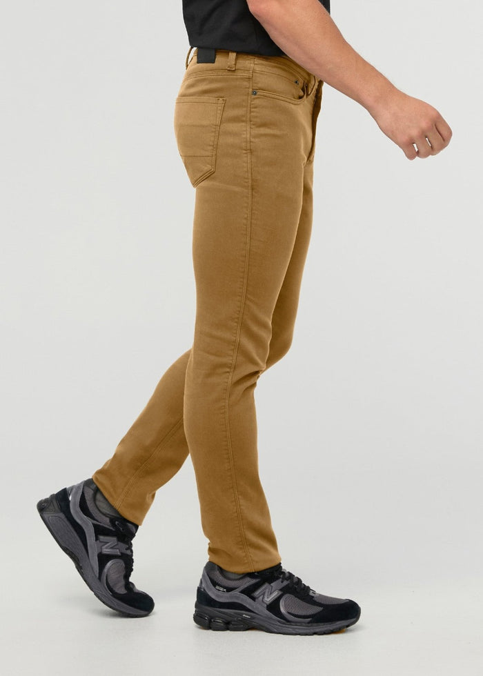 mens-no-sweat-slim-caramel front full body side
