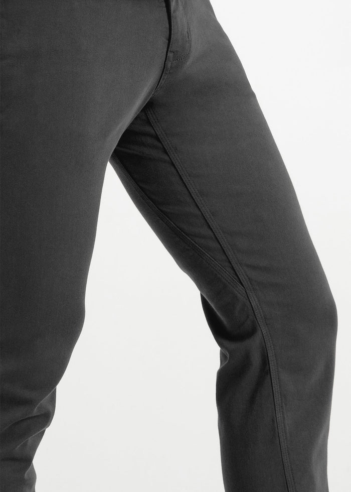 mens slim grey dress sweatpant gusset detail