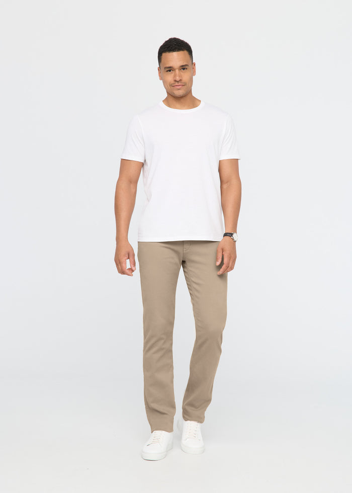 mens desert khaki straight fit dress sweatpant full body