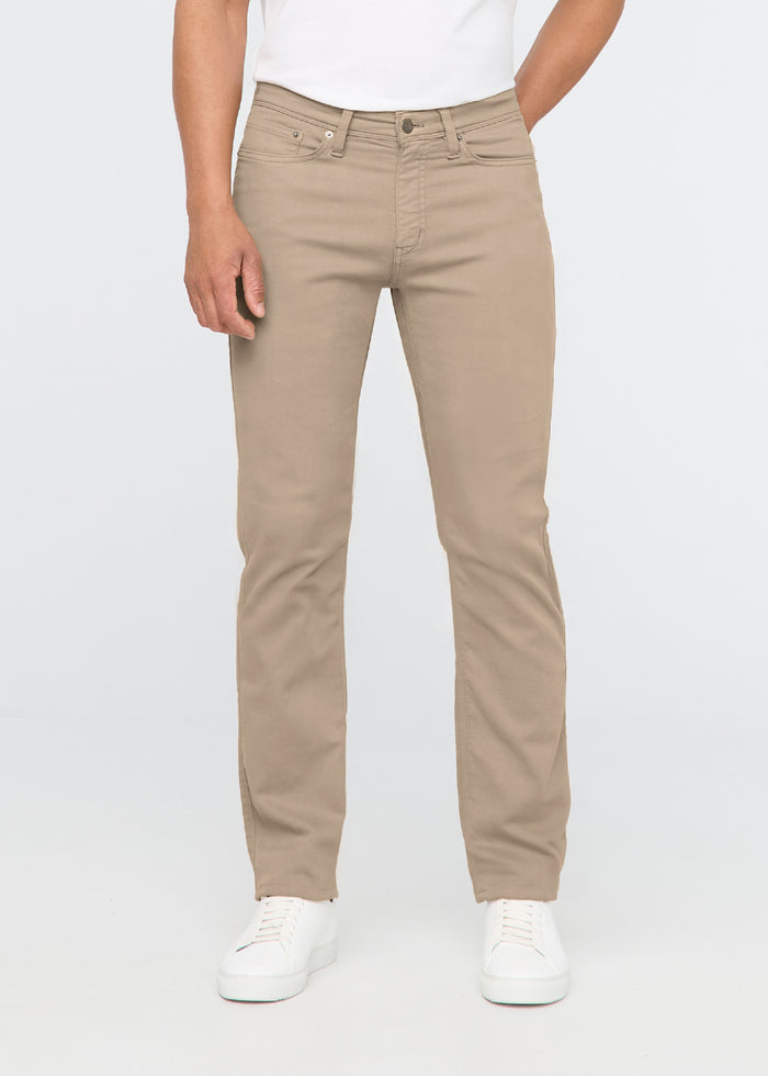 mens desert khaki straight fit dress sweatpant front