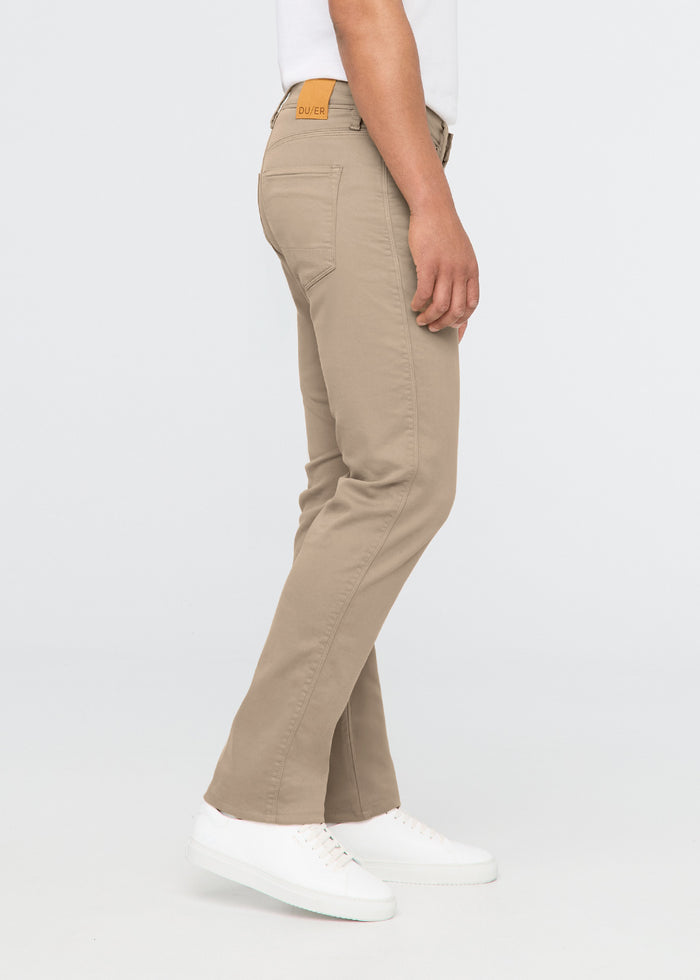 mens desert khaki straight fit dress sweatpant side