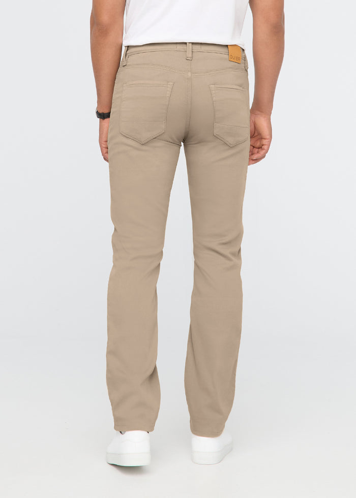mens desert khaki straight fit dress sweatpant back