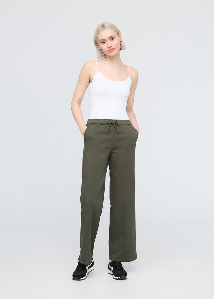 womens thyme wide leg sweat pant full body