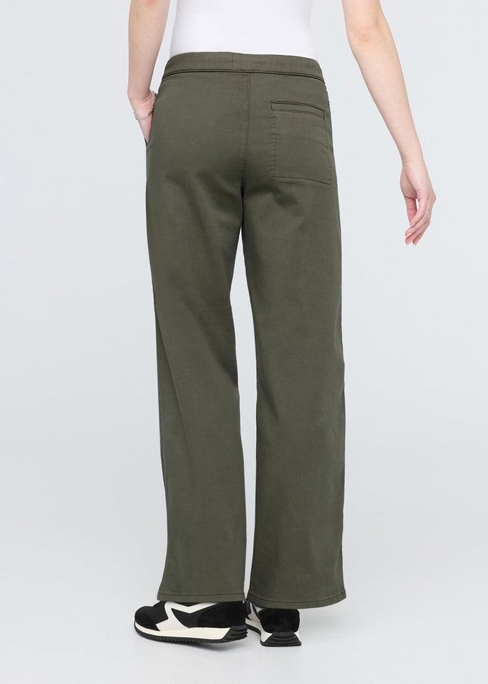 womens thyme wide leg sweat pant back