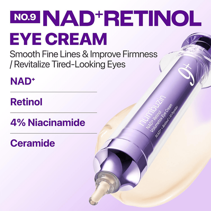 Numbuzin No.9 NAD+ Retinol Volumetox Eye Cream 10ml - Beauty Tribe