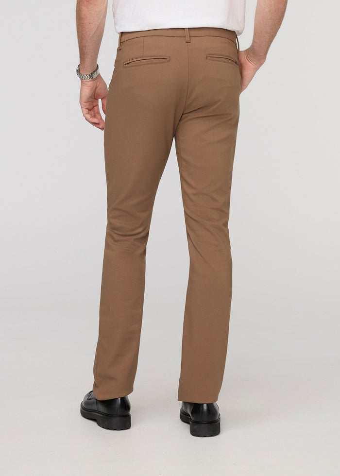 men's brown slim straight trouser back