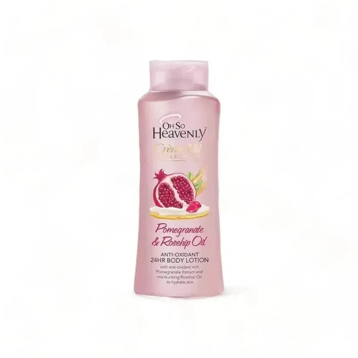Oh So Heavenly Creme Oil Body Lotion Pomegranate Rosehip Oil 720ml bottle packaging