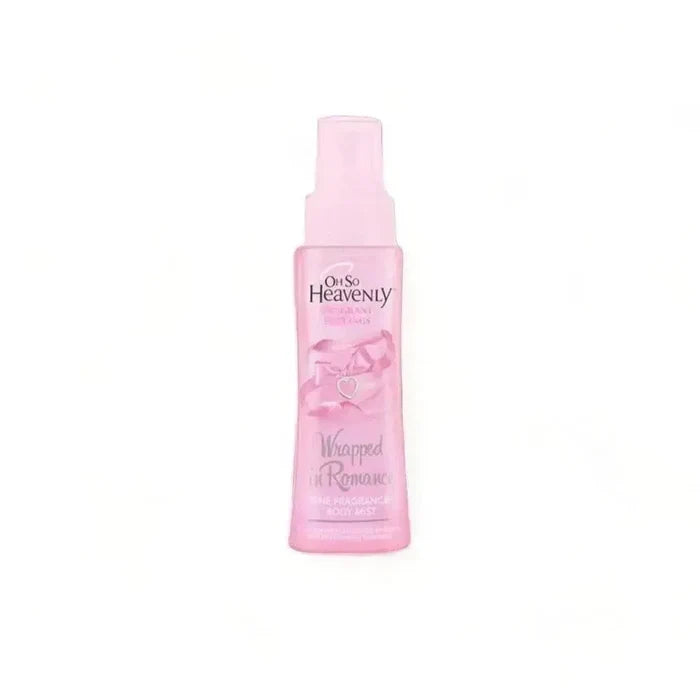 Oh So Heavenly Fragrant Feelings Body Mist Wrapped In Romance 50ml with fruity floral scent and vegan cruelty-free formula