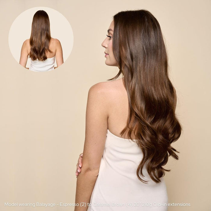 Ombre - Espresso (#1C) to Chestnut Brown (#6C) 20" Keratin Tip