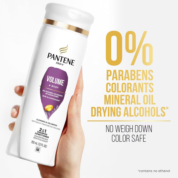 Pantene Pro-V Volume & Body 2-in-1 Shampoo Conditioner - 12 oz - 6 Pack