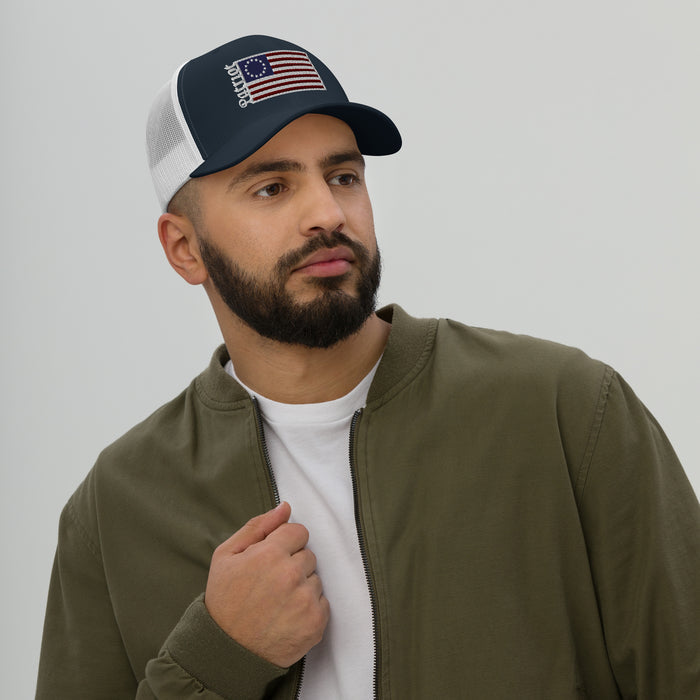 Patriot Betsy Ross Flag Snapback Hat