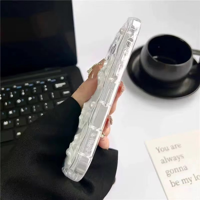 Pearl Bow 3D Case For iPhone — ✨ Features & Details ✨ Unique 3D Design – Raised bow pattern adds a stylish and tactile feel to your case.