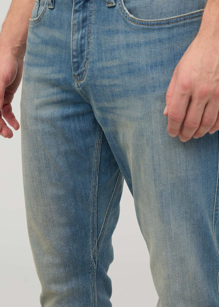 Men's Outback Relaxed Fit Stretch Blue Jeans Gusset