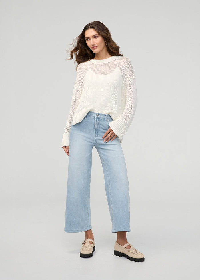 Women's Zephyr High Rise Wide Leg Crop Jeans full body