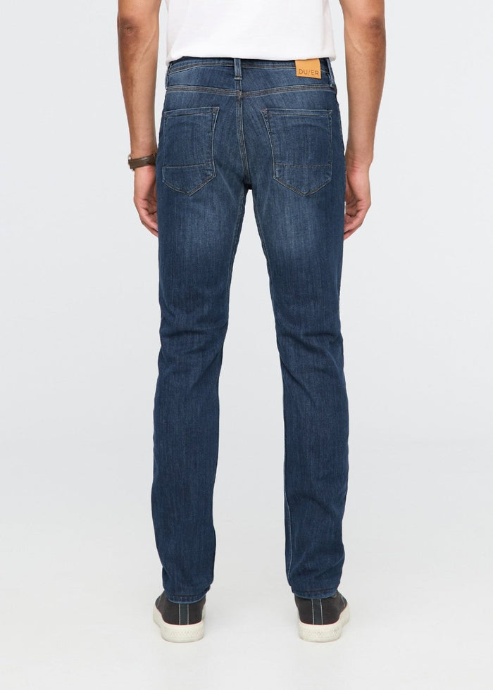 mens medium wash slim fit stretch jeans back