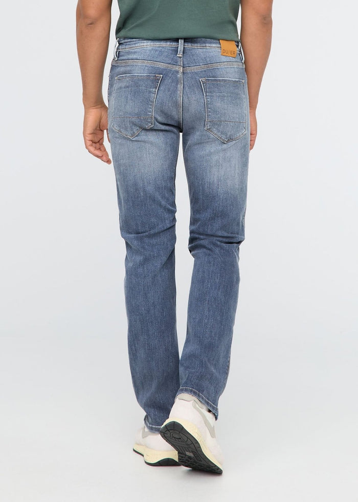 mens faded straight fit stretch jeans back