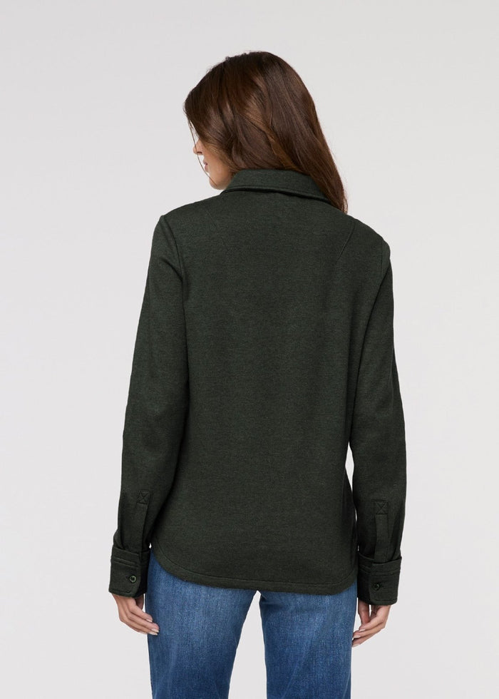 Women's Heather Peat Flannel Button Down Back