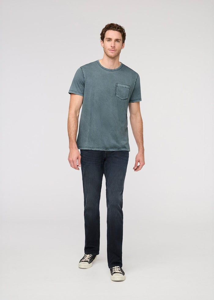 Men's Pima Cotton Vintage Style Blue Spruce T-Shirt Full Body