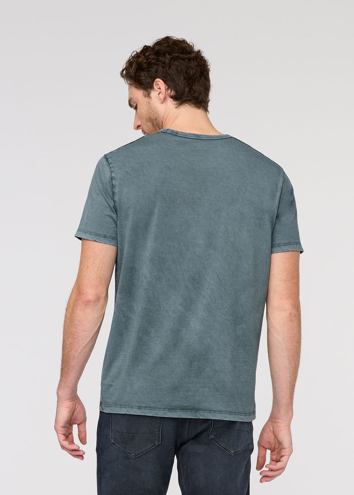 Men's Pima Cotton Vintage Style Blue Spruce T-Shirt Back