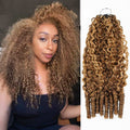 QVR Highlight #P4/27 Feather Crochet Human Hair Miracle Knots Hairstyle Curly Hair Extensions