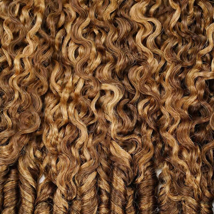 blonde colored crochet hair extensions, 100% human hair crochet braids