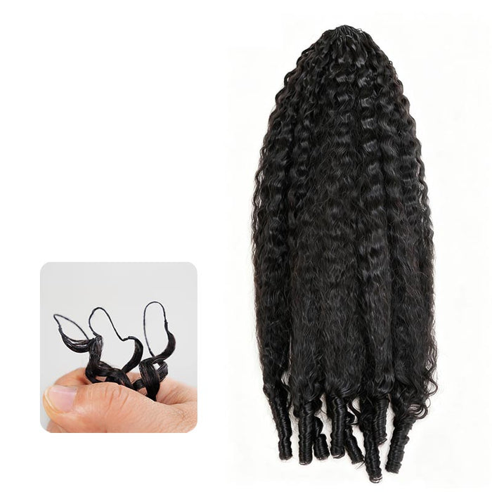 Kinky Straight with Sprial Ends / 14'' / 3 Packs (Most People Choice)