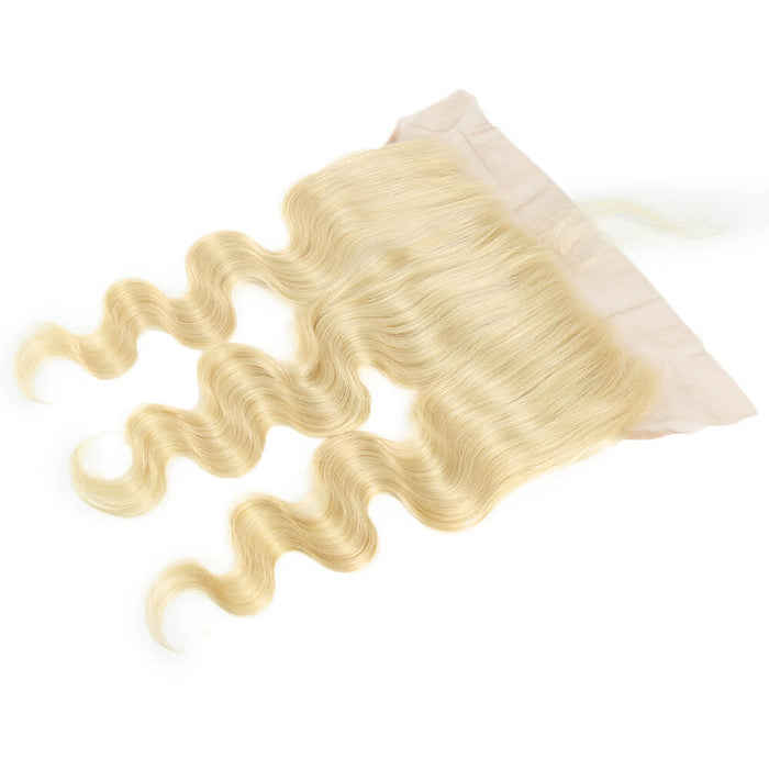 body wave 613 blonde human hair with 13*4 lace frontal closure