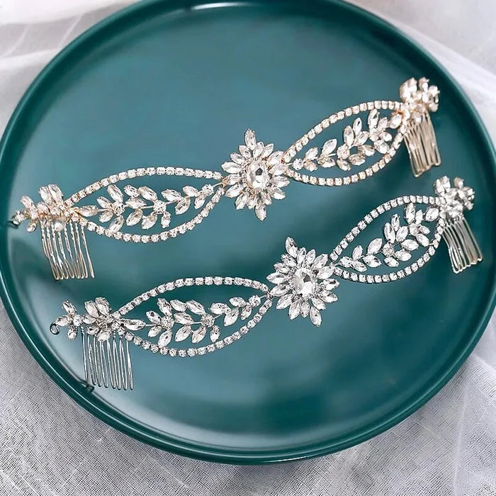 Wedding Hair Accessories - Crystal Bridal Headband / Hair Vine - Available in Silver, Rose Gold and Yellow Gold