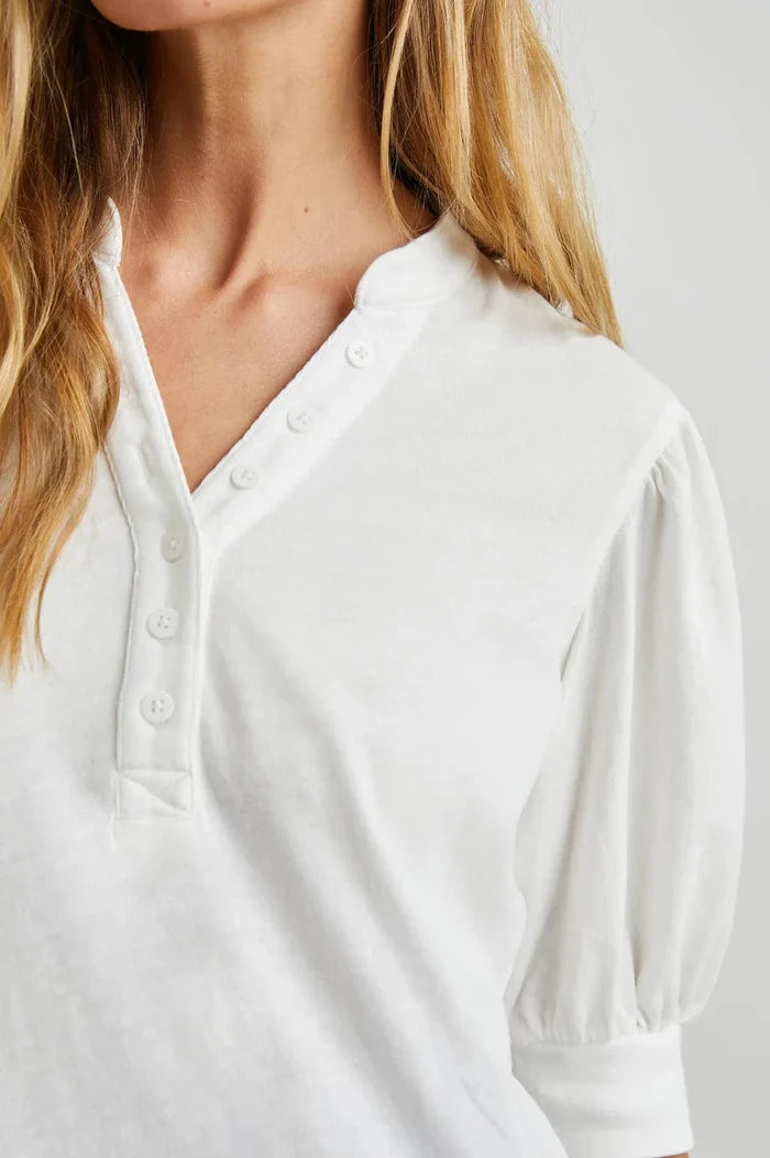 Rails Jewel Top in white ribbed