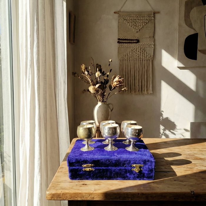 Repurposed Vintage Goblet Candles