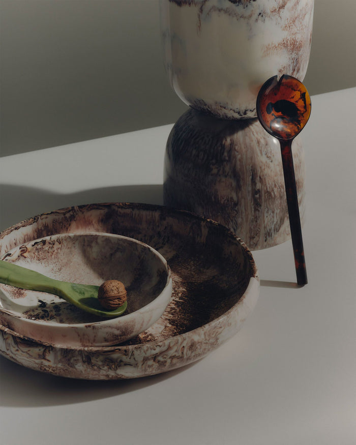 RESIN SERVER SET OF 2 in Earth by Lightly